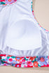 Plus Size Floral Print Twisted High Waist Bikini Set